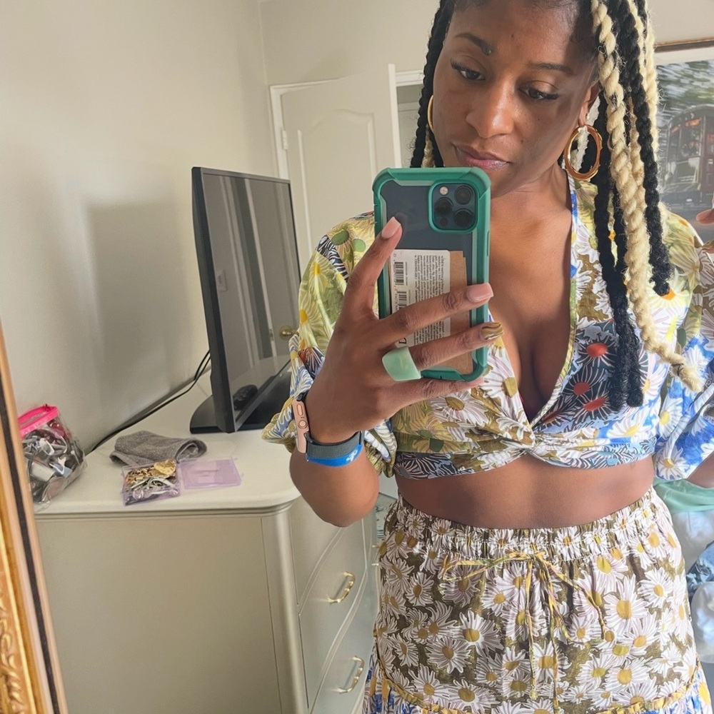 Zara Two Piece Boho Set | Twist Crop Top & Maxi Skirt | M/S - Picture 10 of 10